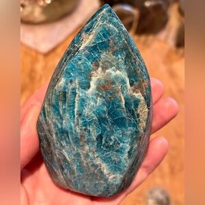 💙 Blue Apatite Freeform Flame Crystal 💙